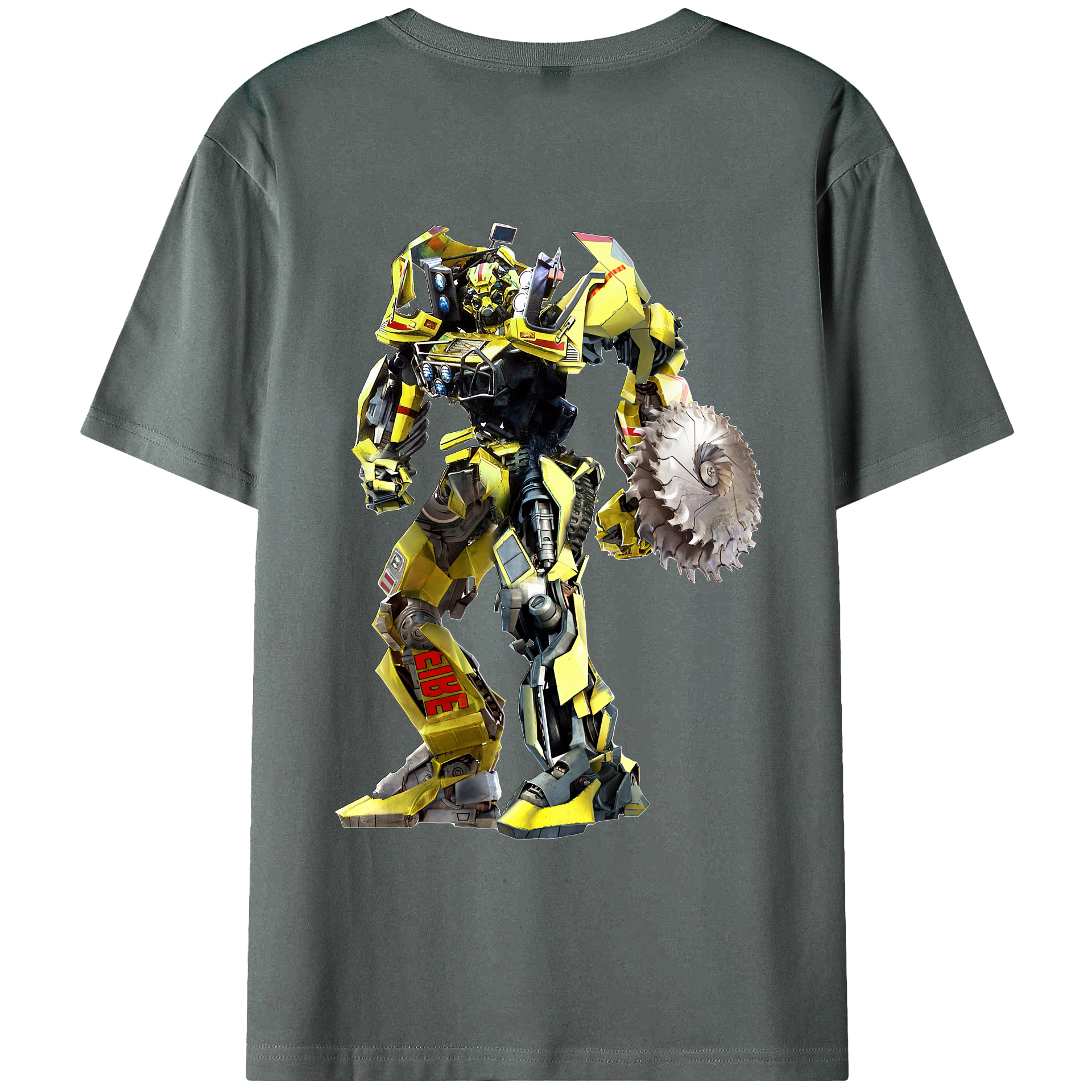（画像用） Transformers トランスフォーマー 綿100％ メンズ半袖Tシャツ（バックプリント） 通気性